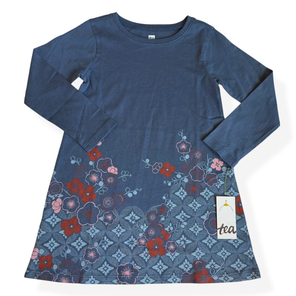 NEW Tea Collection Kimono Floral T-Shirt Dress Girls 4